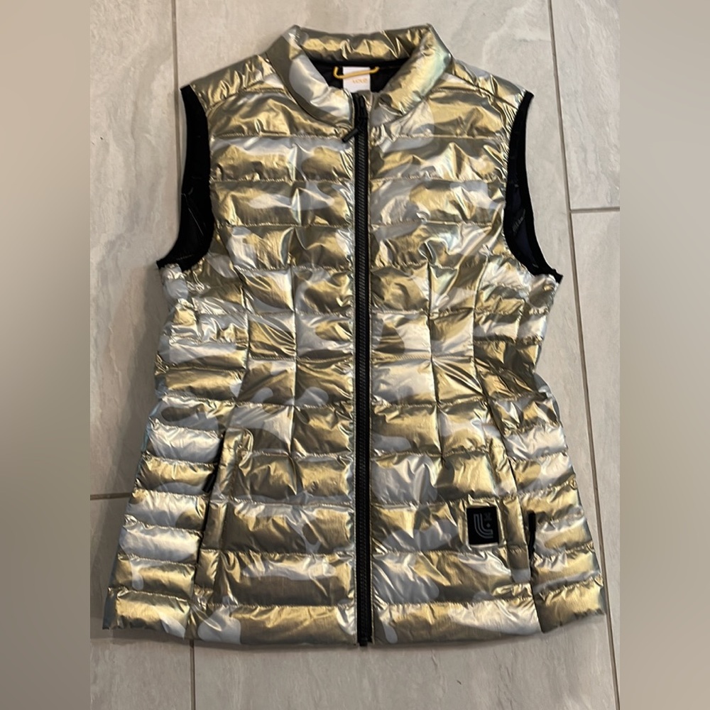 Lole camouflage puffer jacket vest size XS